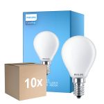 Mehrfachpackung 10x Philips Corepro LED Lustre E14 Kugel Matt 6.5W 806lm - 840 Kaltweiß | Ersatz Für 60W