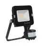 Ledvance LED-Scheinwerfer Kompakt Schwarz 10W 900lm 100D - 830 Warmweiß | IP65 - Symmetrisch - Bewegungs- und Lichtsensor