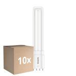 Lot 10x Philips CorePro PL-L LED Ampoule HF 8W - 840 Blanc Froid | 4-Pins - Équivalent 18W