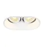 SLV Horn Double Spot Aluminium Blanc | Convient pour 2x GU10 