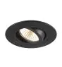 SLV New Tria 75 Spot Aluminium Noir Rond 8.3W 705lm 38D - 927 Blanc Très Chaud | Diamètre 75mm -  Meilleur Rendu Des Couleurs - Dimmable 