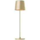 Brilliant Lampe De Chevet Kaami Métal Plastique Dorée 2W 310lm - 830 Blanc Chaud | 100mm - IP44 - Extérieur - Dimmable 