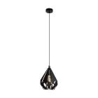 Eglo Suspension Luminaire Carlton 5 Acier Noir | IP20 - Convient pour 1x E27 